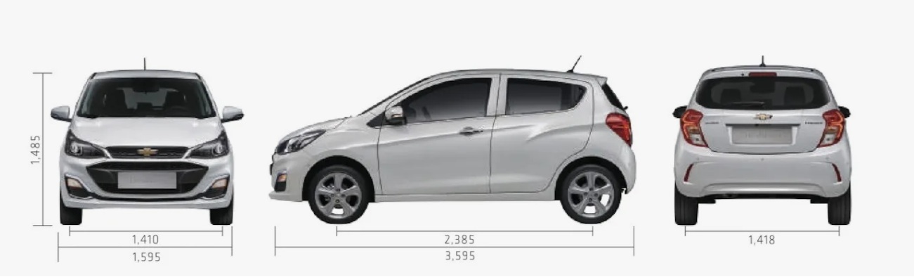 Габаритные размеры малолитражног автомобиля из Кореи шевроле спарк м400 Габаритные размеры шевроле спарк 4 покление 2022 года